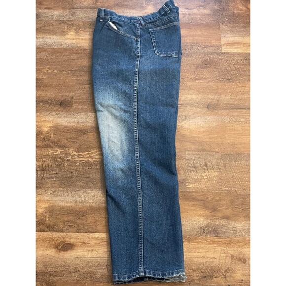 Wrangler Men's distressed denim blue jeans 40 x 32 - Picture 2 of 12